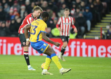Sheffield United takımından Patrick Bamford, 11 Ocak 2026 tarihinde Sheffield, İngiltere 'deki Bramall Lane' de oynanan Sheffield United - Mansfield Town üçüncü tur karşılaşmasında gol attı.