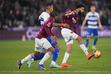 Emirates FA Cup üçüncü tur karşılaşması sırasında West Ham United, Queens Park Rangers 'a karşı Londra Stadyumu, Londra, İngiltere, 11 Ocak
