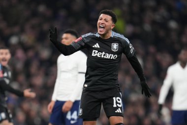 Aston Villa takımından Jadon Sancho, Birleşik Krallık 'ın Tottenham Hotspur Stadyumu' nda oynanan Üçüncü tur karşılaşmasında Tottenham Hotspur 'a karşı Aston Villa, 10 Ocak 2026