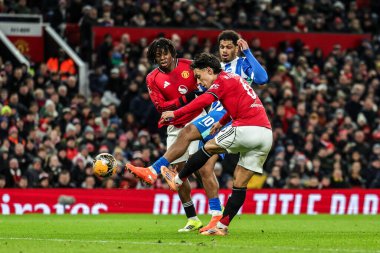 Brighton & Hove Albion takımından Georginio Rutter, 11 Ocak 2026 'da Old Trafford, Manchester, İngiltere' de oynanan Emirates FA Cup Üçüncü Raundu karşılaşmasında gol attı.