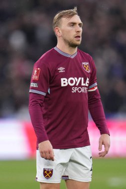 West Ham United takımından Jarrod Bowen, 11 Ocak 2026 'da İngiltere' nin Londra Stadyumu 'nda oynanan üçüncü tur karşılaşmasında West Ham United, Queens Park Rangers' a karşı oynadı.