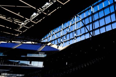 Hill Dickinson Stadyumu 'nun, Birleşik Krallık' ın Liverpool şehrindeki Hill Dickinson Stadyumu 'nda oynanan üçüncü tur müsabakası öncesinde Everton ve Sunderland arasında genel bir görüntüsü var.