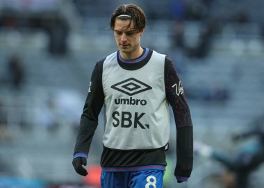 Bournemouth takımından Alex Scott, 10 Ocak 2026 tarihinde İngiltere 'deki Newcastle Park' ta oynanan üçüncü tur karşılaşma olan Newcastle United ve Bournemouth arasında oynanan maç öncesi ısınma maçında...