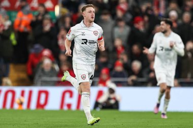 Barnsley 'den Davis Keillor-Dunn, 12 Ocak 2026 tarihinde Birleşik Krallık' ın Liverpool kentinde oynanan Liverpool-Barnsley maçında oynanan üçüncü tur karşılaşmasında