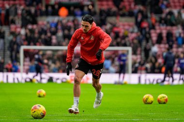 Sunderland 'dan Enzo Le Fee, Premier League maçı sırasında İngiltere' nin Sunderland şehrinde 17 Ocak 2026 'da oynanan Crystal Palace maçında ısınma turunda...