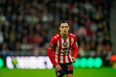 Sunderland 'dan Enzo Le Fee Premier League maçı sırasında Sunderland, Sunderland' a karşı Crystal Palace Stadyumu, Sunderland, İngiltere, 17 Ocak 2026