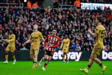 Sunderland 'dan Enzo Le Fee, İngiltere' nin Sunderland şehrinde 17 Ocak 2026 'da oynanan Premier Lig maçı Sunderland-Crystal Palace maçında 1-1' lik galibiyetini kutluyor.