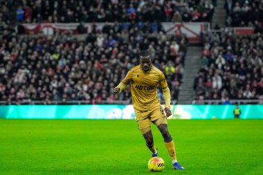 Crystal Palace 'dan Tyrick Mitchell, 17 Ocak 2026' da İngiltere 'nin Sunderland şehrinde oynanan Premier League maçında topla koştu.