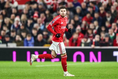 Nottingham Ormanı 'ndan Neco Williams Premier League maçı sırasında Nottingham Forest Arsenal' e karşı City Ground, Nottingham, İngiltere, 17 Ocak 2026