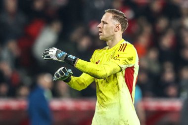 Nottingham Ormanı kalecisi Matz Sels Premier League maçı sırasında Nottingham Forest Arsenal 'e karşı City Ground, Nottingham, İngiltere, 17 Ocak 2026