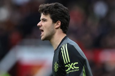 Manchester United kalecisi Senne Lammens Premier League maçında Manchester United 'a karşı Manchester City, Old Trafford, Manchester, İngiltere, 17 Ocak 2026