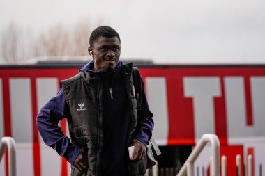 Sunderland takımının yeni oyuncusu Jocelin Ta Bi, 17 Ocak 2026 'da İngiltere' nin Sunderland kentinde oynanan Premier League maçı öncesinde stadyuma geldi.