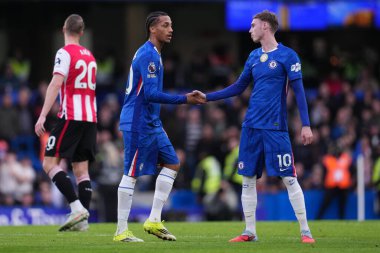 Chelsea 'den Joao Pedro ve Chelsea' den Cole Palmer Premier Lig karşılaşmasında Chelsea - Brentford Stamford Bridge, Londra 'da 17 Ocak 2026' da ilk golü attıktan sonra