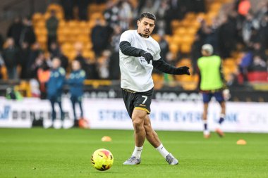 Wolverhampton Wanderers 'dan Andre Premier League maçında ısınma turunda Wolverhampton Wanderers, Newcastle United' a karşı Molineux, Wolverhampton, İngiltere, 18 Ocak 2026