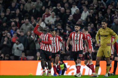 Sunderland 'dan Brian Brobbey, İngiltere' nin Sunderland şehrinde 17 Ocak 2026 'da oynanan Premier League karşılaşmasında Sunderland - Crystal Palace maçında 2-1 kazanma hedefini kutluyor.
