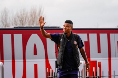 Sunderland 'dan Reinildo Mandava, 17 Ocak 2026' da İngiltere 'nin Sunderland kentinde oynanan Premier League maçı öncesinde stadyuma geldi.