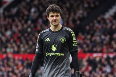 Manchester United kalecisi Senne Lammens Premier League maçında Manchester United 'a karşı Manchester City, Old Trafford, Manchester, İngiltere, 17 Ocak 2026