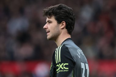 Manchester United kalecisi Senne Lammens Premier League maçında Manchester United 'a karşı Manchester City, Old Trafford, Manchester, İngiltere, 17 Ocak 2026