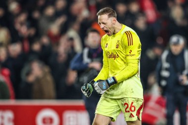 Nottingham Ormanı kalecisi Matz Sels, Premier League 'in 17 Ocak 2026' da Nottingham Forest-Arsenal City Ground, Nottingham, İngiltere 'de oynanan maçında Premier League liderleri Arsenal' e karşı bir temizlik çağrısı yaptı.