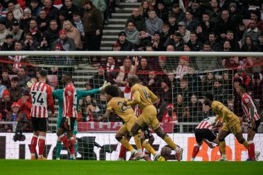 Kristal Saray 'dan Yeremy Pino Premier Lig maçında Sunderland' a karşı Crystal Palace Stadyumu, Sunderland, İngiltere 'de 17 Ocak 2026' da oynanan maçta 0-1 berabere kaldı.
