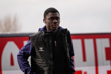 Sunderland takımının yeni oyuncusu Jocelin Ta Bi, 17 Ocak 2026 'da İngiltere' nin Sunderland kentinde oynanan Premier League maçı öncesinde stadyuma geldi.