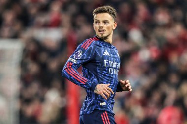 Arsenal 'den Ben White Premier League maçı sırasında Nottingham Forest, Arsenal' e karşı City Ground, Nottingham, İngiltere, 17 Ocak 2026