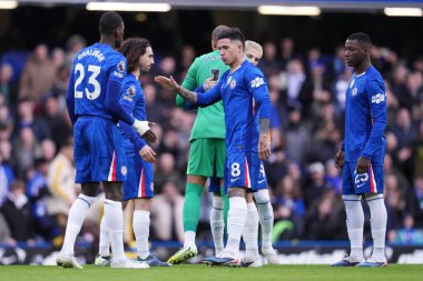 Chelsea oyuncuları Premier Lig karşılaşması öncesinde Chelsea-Brentford Stamford Bridge, Londra 'da, 17 Ocak 2026