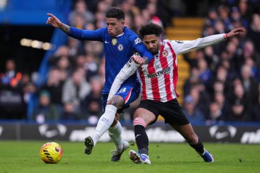 Chelsea 'den Enzo Fernandez ve Brentford' dan Kevin Schade Premier Lig karşılaşmasında Chelsea - Brentford Stamford Bridge, Londra, Birleşik Krallık, 17 Ocak 2026