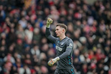 Crystal Palace 'dan Dean Henderson, Yremi Pino' nun Premier League maçı Sunderland 'a karşı Crystal Palace Stadyumu, Sunderland, İngiltere' de 17 Ocak 2026 'da oynanan maçta 0-1 kazanmasını kutluyor.