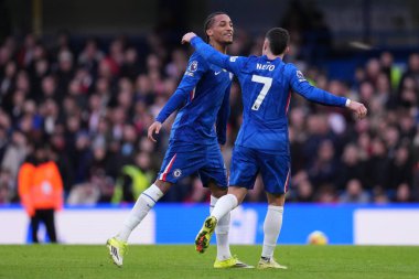Chelsea 'den Joao Pedro ve Chelsea' den Pedro Neto, 17 Ocak 2026 'da Stamford Bridge, Londra' da oynanan Premier League karşılaşmasında Chelsea-Brentford maçında ilk golü kutladılar.