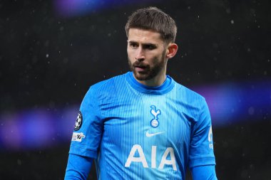 Tottenham Hotspur 'dan Guglielmo Vicario UEFA Şampiyonlar Ligi Maçı sırasında Tottenham Hotspur, Borussia Dortmund' a karşı, Tottenham Hotspur Stadyumu, Londra, 20 Ocak 2026
