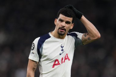 Tottenham Hotspur 'dan Dominic Solanke, UEFA Şampiyonlar Ligi Maçı sırasında Tottenham Hotspur, Borussia Dortmund' a karşı, Tottenham Hotspur Stadyumu, Londra, 20 Ocak 2026