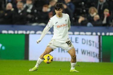 Swansea City 'den Eom Ji-Sung 20 Ocak 2026' da Swansea City, Swansea.com Stadyumu 'nda Blackburn Rovers maçında