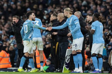 Manchester City 'li Rayan Cherki, Manchester City ile Wolverhampton Wanderers maçında 24 Ocak 2026 tarihinde Etihad, Manchester, İngiltere' de oynanan Premier League karşılaşmasında Manchester City 'li Erling Haaland' ın yerini aldı.