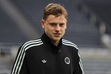 Newcastle Untie 'den Harvey Barnes, Premier Lig maçı sırasında St.James' s Park, Newcastle, İngiltere 'de oynanan Newcastle United - Aston Villa maçına geldi.