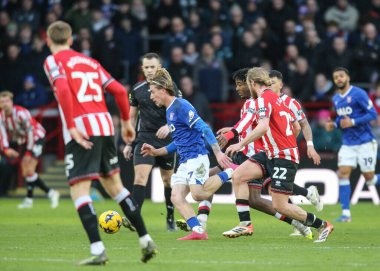 Ipswich Town 'dan Wes Burns, 24 Ocak 2026' da İngiltere 'nin Bramall Lane kentinde oynanan Sheffield United-Ipswich Town maçında maç yapıyor.