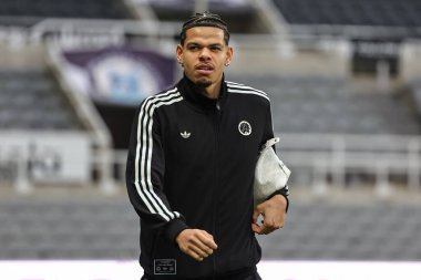 Newcastle Untie 'den William Osula, Premier Lig maçı sırasında St.James' s Park, Newcastle, İngiltere 'de oynanan Newcastle United-Aston Villa maçına geldi.