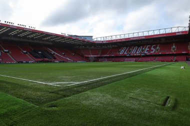 24 Ocak 2026 'da, Bramall Lane, Sheffield, İngiltere' de Sheffield United ve Ipswich Town karşılaşması öncesinde Bramall Lane 'in genel bir görüntüsü.