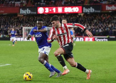 Sheffield United takımının oyuncusu Thomas Cannon, 24 Ocak 2026 'da Sheffield United ile Ipswich Town arasında oynanan maçta sahaya çıktı.
