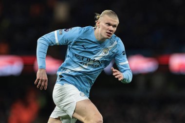 Manchester City 'den Erling Haaland, Manchester City - Wolverhampton Wanderers maçında 24 Ocak 2026 tarihinde Etihad, Manchester, İngiltere' de karşı karşıya geldi.