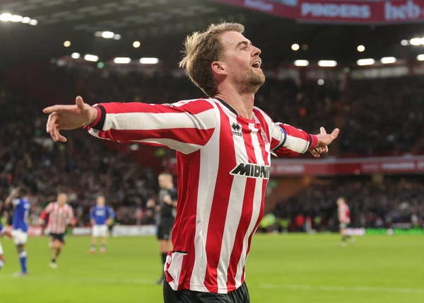 Sheffield United takımından Patrick Bamford, 24 Ocak 2026 'da Sheffield, İngiltere' deki Bramall Lane 'de oynanan Sheffield United-Ipswich Town maçında 3-1 kazanma golünü kutluyor.
