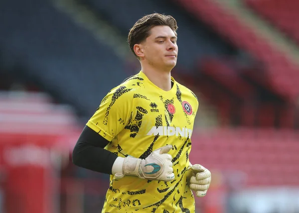 Sheffield United kalecisi Michael Cooper 24 Ocak 2026 'da İngiltere, Sheffield Lane' de oynanan Sky Bet Şampiyonası maçında Sheffield United Ipswich Town 'a karşı ısınma maçında