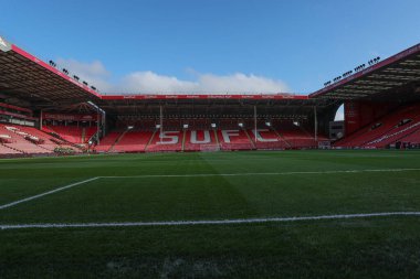 24 Ocak 2026 'da, Bramall Lane, Sheffield, İngiltere' de Sheffield United ve Ipswich Town karşılaşması öncesinde Bramall Lane 'in genel bir görüntüsü.