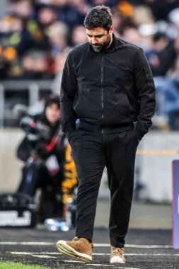 24 Ocak 2026 'da Birleşik Krallık' ın Hull şehrindeki MKM Stadyumu 'nda Hull City ile Swansea City arasındaki Sky Bet Şampiyonası' nda Swansea City 'nin Vitor Matos teknik direktörü.