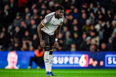 Derby County takımından Patrick Agyemang, 23 Ocak 2026 tarihinde İngiltere 'nin başkenti Derby' de oynanan West Bromwich Albion maçında