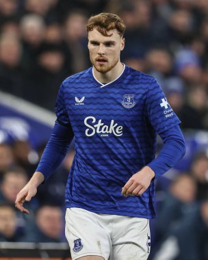 Everton 'dan Jake O' Brien Premier Lig maçı sırasında Everton, Leeds United 'a karşı Hill Dickinson Stadyumu, Liverpool, Birleşik Krallık, 26 Ocak 2026