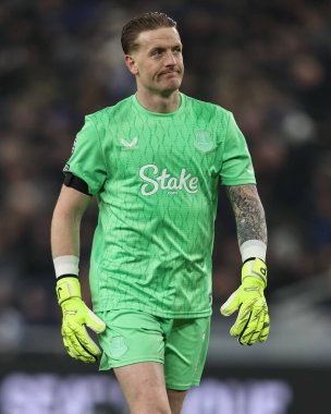 Everton kalecisi Jordan Pickford Premier League maçında Everton-Leeds United 'a karşı Hill Dickinson Stadyumu, Liverpool, Birleşik Krallık, 26 Ocak 2026