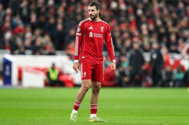 Liverpool şampiyonu Dominik Szoboszlai, 28 Ocak 2026 tarihinde Liverpool, Liverpool 'da oynanan 8 maçta Liverpool - Qarabag FK maçında