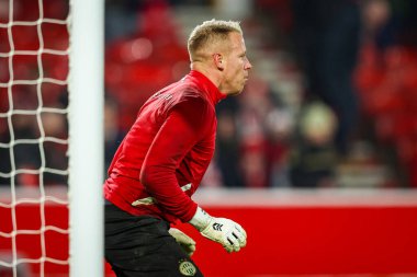 Ferencvaros kalecisi David Grof, UEFA Avrupa Ligi Maç Maçı 'nda oynanan maç öncesi ısınma oturumunda Nottingham Ormanı' nın Ferencvaros 'a karşı oynadığı City Ground, Nottingham, Birleşik Krallık' ta, 29 Ocak 2026