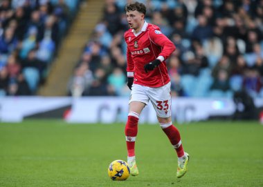 Wrexham 'dan Nathan Broadhead, 31 Ocak 2026' da Sheffield Wednesday, Hillsborough, Sheffield, Birleşik Krallık 'ta Wrexham maçında topu aldı.